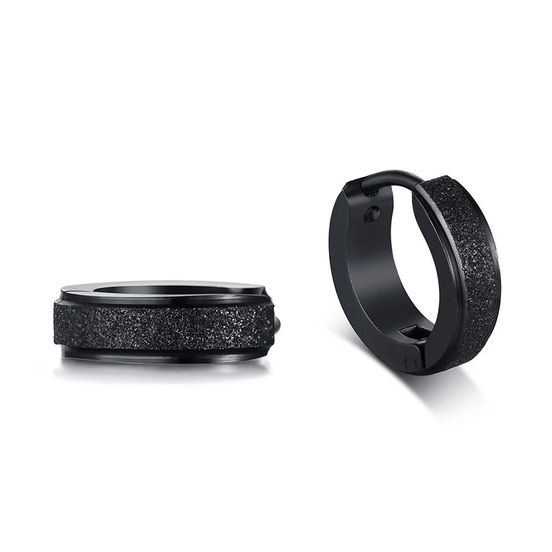 VNOX Cute Hoop Earrings for Men Punk Stainless Steel Huggie Small Earrings 4 Color - Madeinsea©
