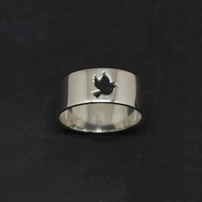 MKENDN Ring-Set mit Tierfußabdruck, Schlangenpaar, für Damen und Herren, Wolf, Fuchs, Geweih, Vogel, silberfarbener Ring, Geschenk für Taufe oder Ostern