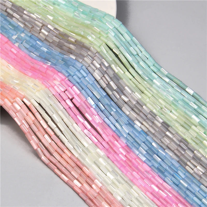 Multi Shape Size Natural Shell Beads Glitter Dyed Heishi Pearl Bead Mother of Pearl Beaded For Jewelry Making Necklace Bracelets