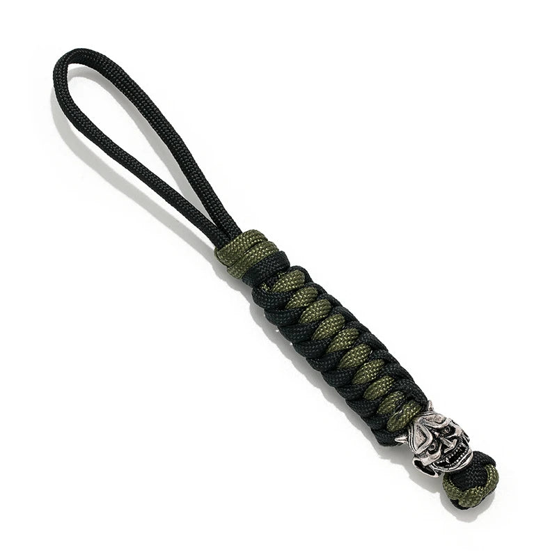 Vikings KeyChain For Car Hand Woven Survival Paracord Rope Ward off evil Key Rings For Men Gift Detachable Metal Punk Key Chains