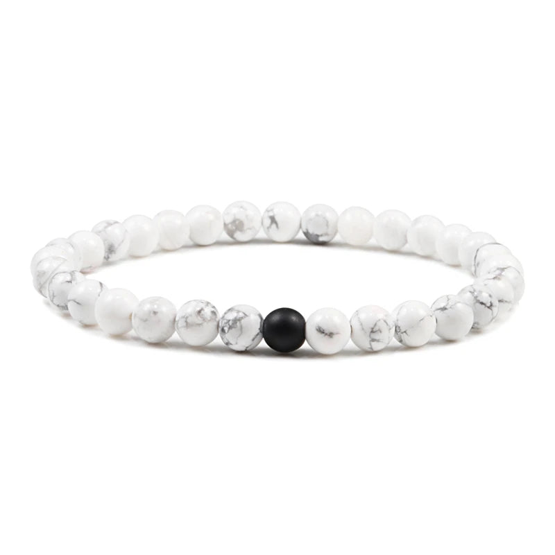 Hot Sale 2pcs/Set Couples Beaded Bracelets Tiger Eye Black Lava Natural Stone Beaded Bracelets Malachite Energy Elastic Jewelry