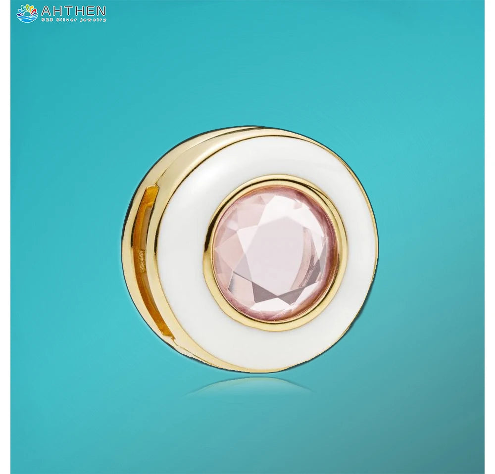 Ahthen 925 Sterling Silver Bead Silver Star Timeless Sparkle Heart Dangle Clip Charms fit Snake Chain Reflexions Bracelets