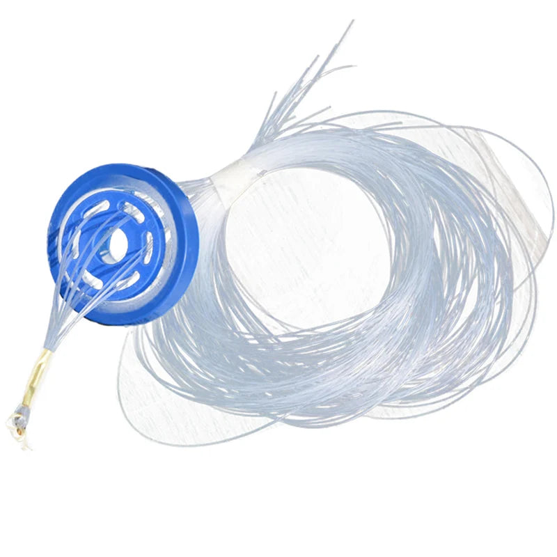 Lawaia Fischernetz-Zugleinen-Set, amerikanisches Handwurfnetz, Schrumpfleinen, Verteiler, transparente Netzleine, Angelzubehör