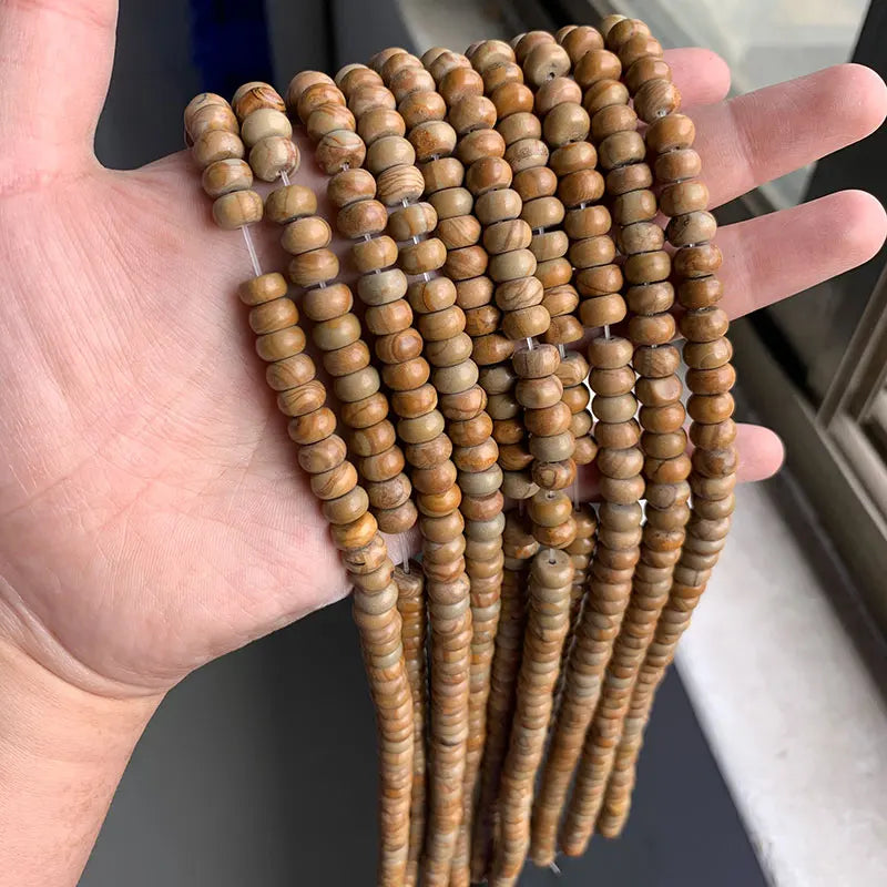 4X6MM/5X8MM Natural Stone Abacus Beads Rondelle Shape Lapis  Jaspers Jades Amazonite Bead For Jewelry Making Bracelet DIY 15.5"