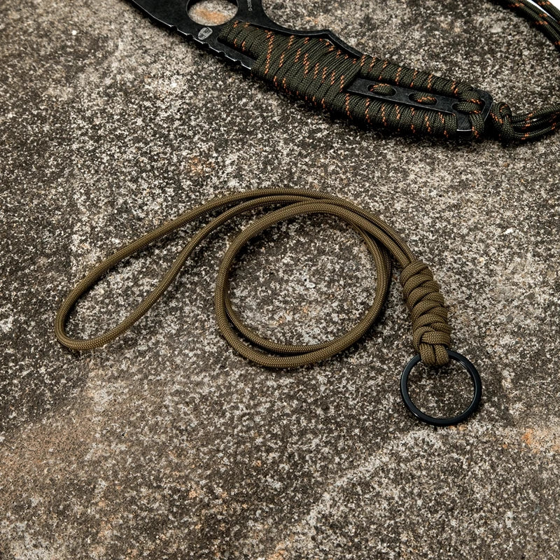 MKENDN Outdoor Rock Climbing Metal Ring Hanging Neck Rope Lanyard for iPhone Camera USB Holder ID Pass Card Name Badge Holder