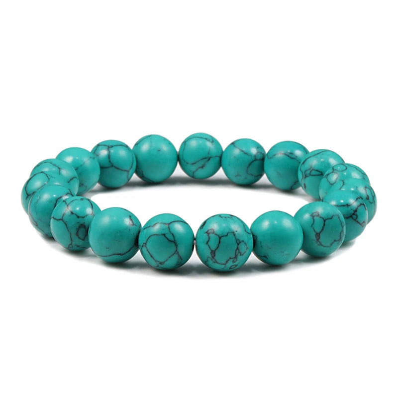 Natural Stone 6/8/10mm Beads Tiger Eye Bracelet Classic Men Women Buddha Black Lava Bracelets Minimalist Yoga Meditation Jewelry - Madeinsea©