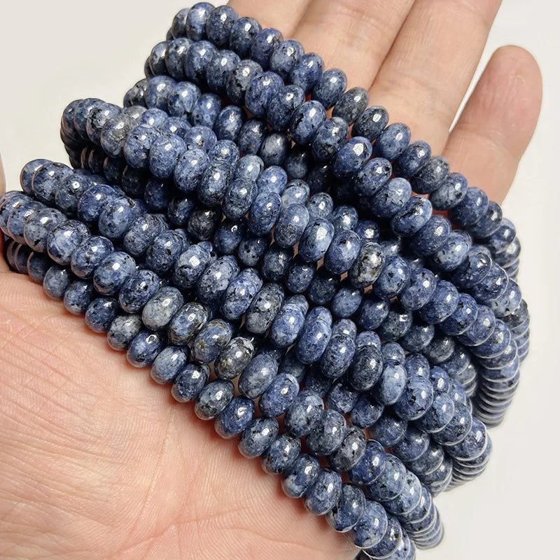 5x8mm Natural Stone Bead Jades Jaspers Chalcedony Rondelle Spacer Loose DIY Beads For Jewelry Making Bracelet Necklace Earrings