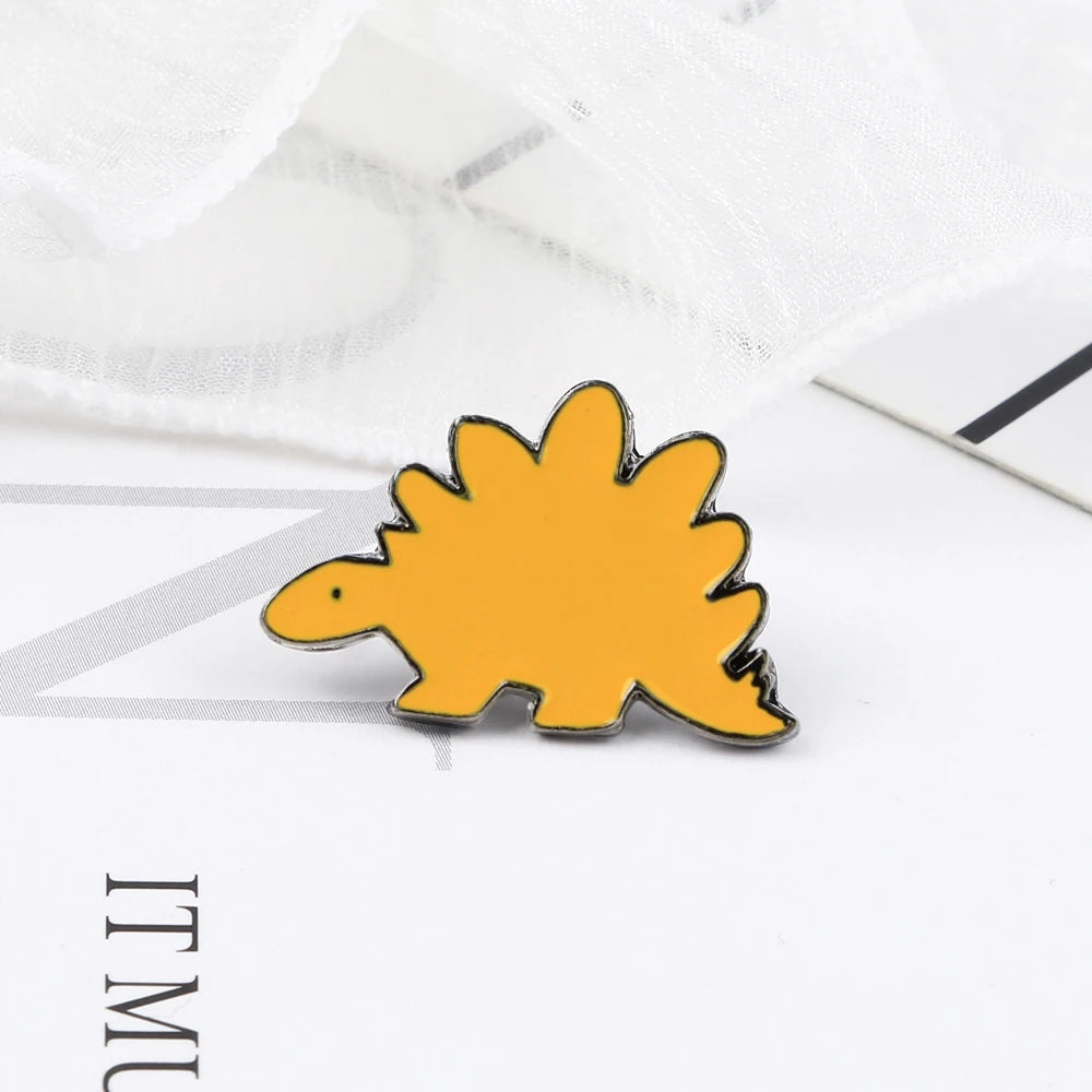 10 Style Cute Dinosaurs Enamel Pins Creative Animal Brooches Kids Backpack Decoration Jewelry Women Coat Lapel Pin Badges Gift