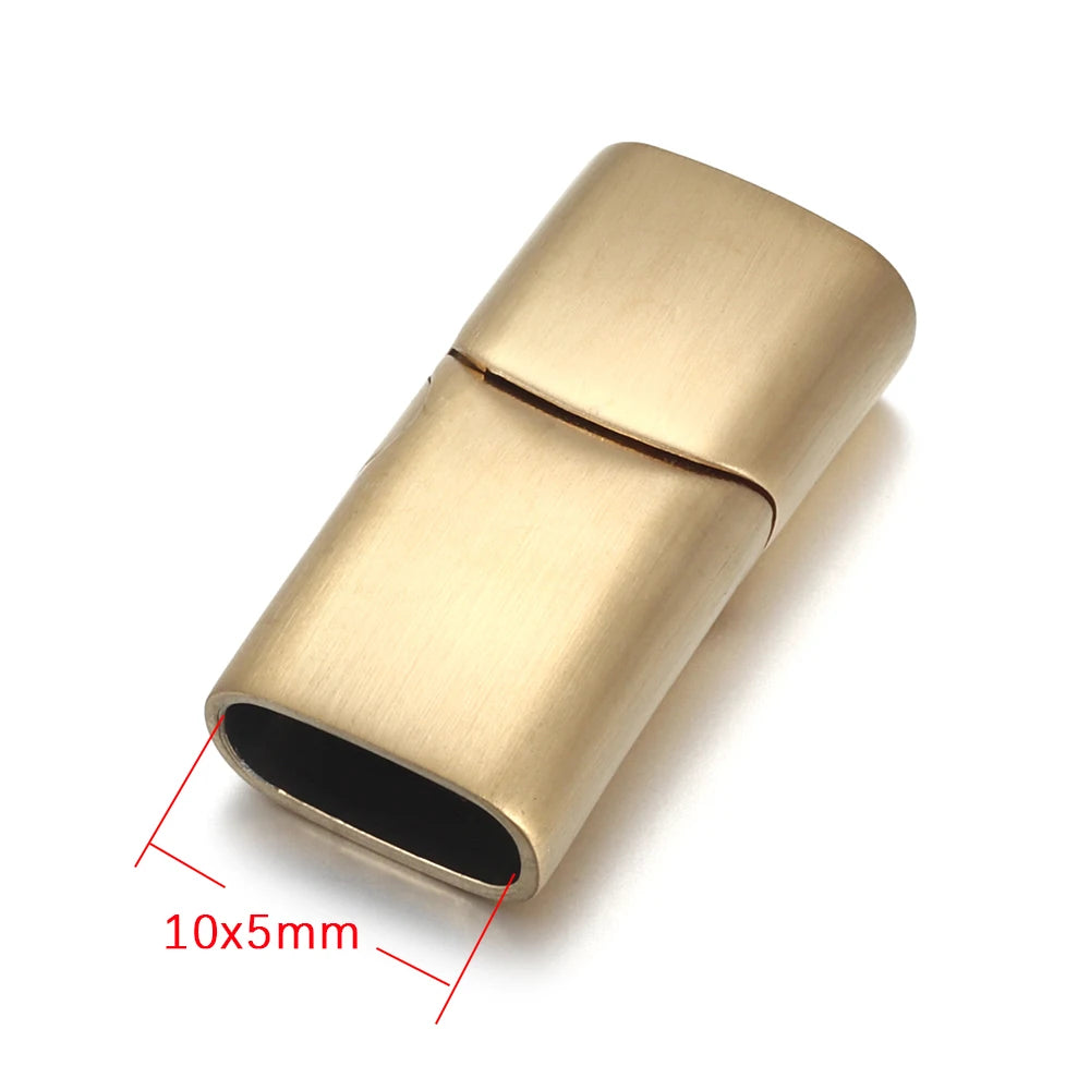 Stainless Steel Magnetic Clasp 12*6mm Hole Bracelet Magnet Clasp DIY Accessories Leather Jewelry Making Finding Supplies