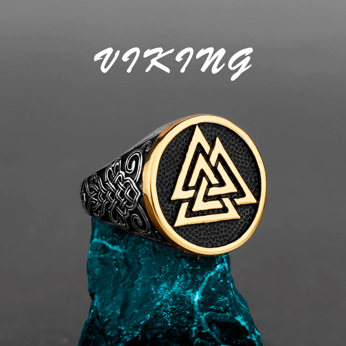 Nordic Viking Stainless Steel Ring Anchor Compass Tree of Life Rune Amulet Wolf Men Women Finger Jewelry Biker Party Club Gift