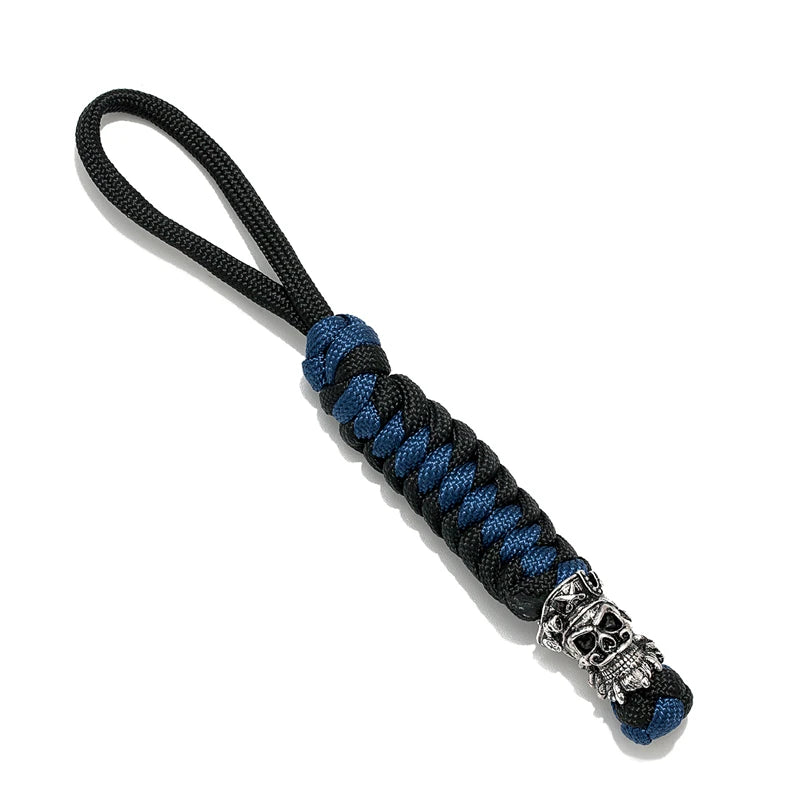 Vikings KeyChain For Car Hand Woven Survival Paracord Rope Ward off evil Key Rings For Men Gift Detachable Metal Punk Key Chains