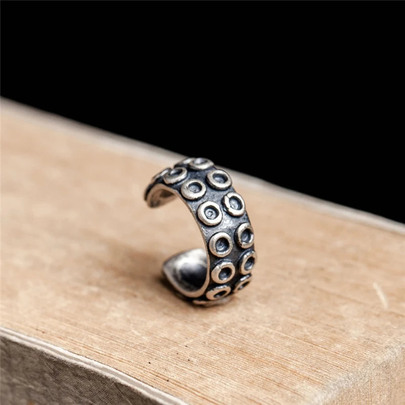 Boucles d'oreilles à clip MKENDN vintage en argent sterling 925, tentacules de pieuvre, pour femmes sans piercing, style manchette d'oreille rock, bijoux pour filles