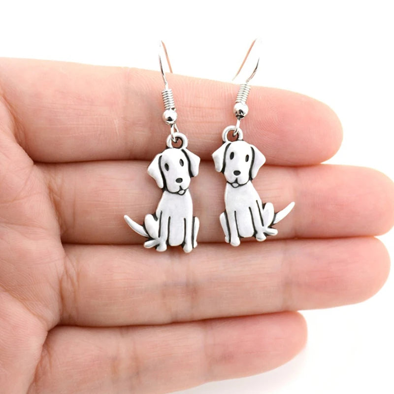 New Labrador Dangle Earrings For Women Brincos Boho Cute Dog Drop Earring Fashion Jewelry Best Gift Bijoux Pendientes Mujer