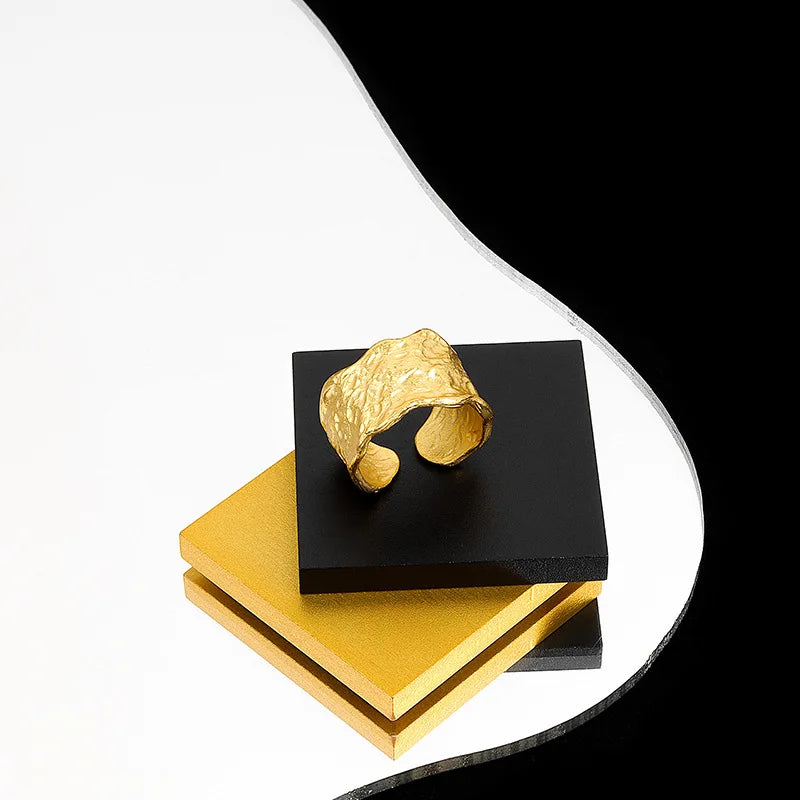 LIVVY Prevent Allergy Silver Color Wedding Rings New Creative Geometric Handmade Accessories Jewelry Gifts 2021 Trend - Madeinsea©