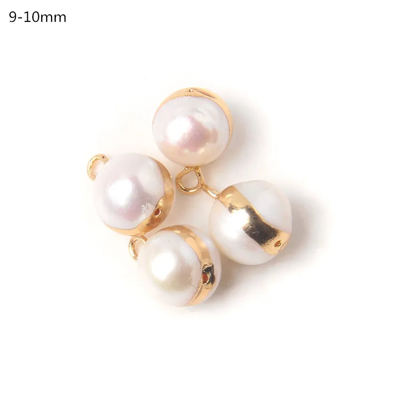 Hot Sale Irregular Shape Natural Pearls Pendant Freshwater Pearl Charms For Fine Jewelry Making Bracelet  DIY Necklaces 2pcs/lot
