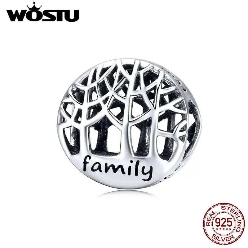WOSTU Authentic 925 Sterling Silver Hot Sale Endless Love Charm Pendant Fit Bracelet Women Party Fashion DIY Jewelry Gift Making