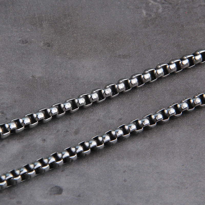 Vikings Jewelry Never Fade Stainless Steel Men Chains Necklace without Pendant fit for most pendant