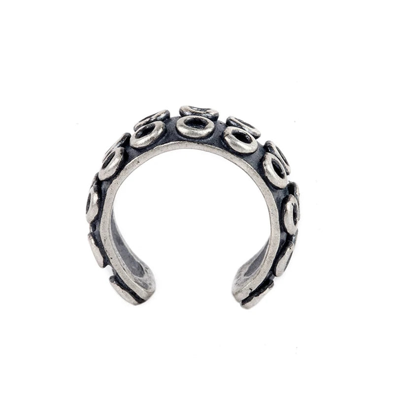 Boucles d'oreilles à clip MKENDN vintage en argent sterling 925, tentacules de pieuvre, pour femmes sans piercing, style manchette d'oreille rock, bijoux pour filles