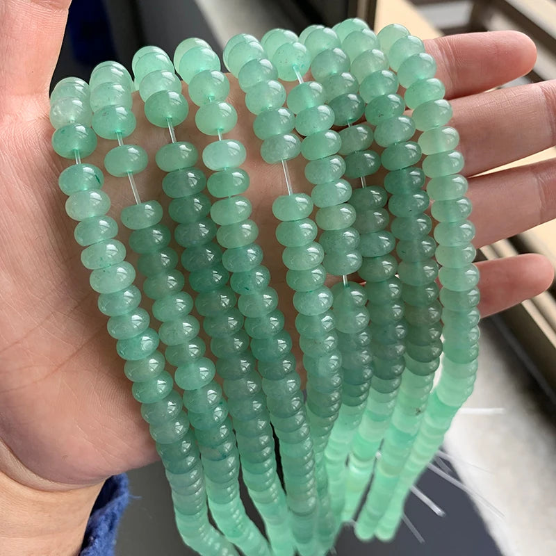 4X6MM/5X8MM Natural Stone Abacus Beads Rondelle Shape Lapis  Jaspers Jades Amazonite Bead For Jewelry Making Bracelet DIY 15.5"