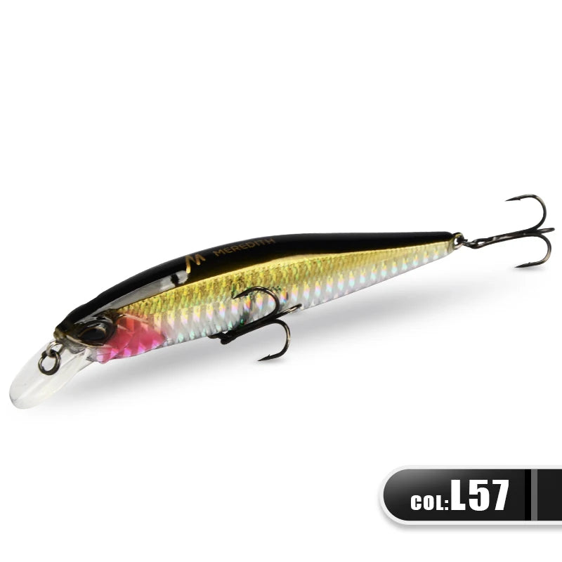 MEREDITH JERK MINNOW 100F 14g  Floating Wobbler Fishing Lure 24Color Minnow Lure Hard Bait Quality Professional Depth0.8-1.0m - Madeinsea©