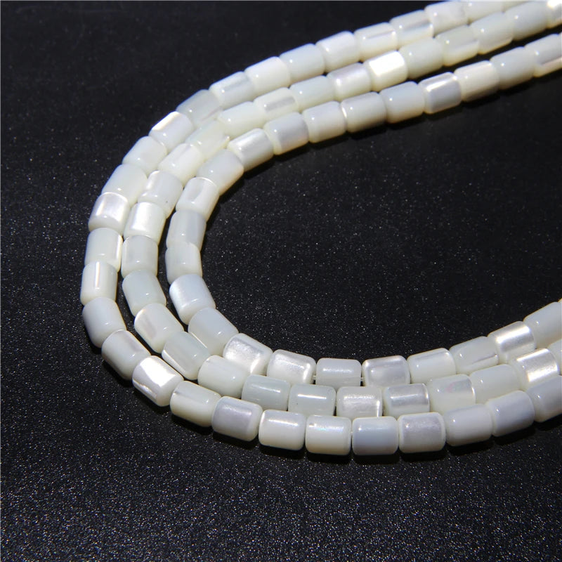 5x6mm Natural White Mother of Pearl Shell Beads Rondelle Barrel Shape Freshwater Shell Beads For Jewelry Making DIY Supply 15"