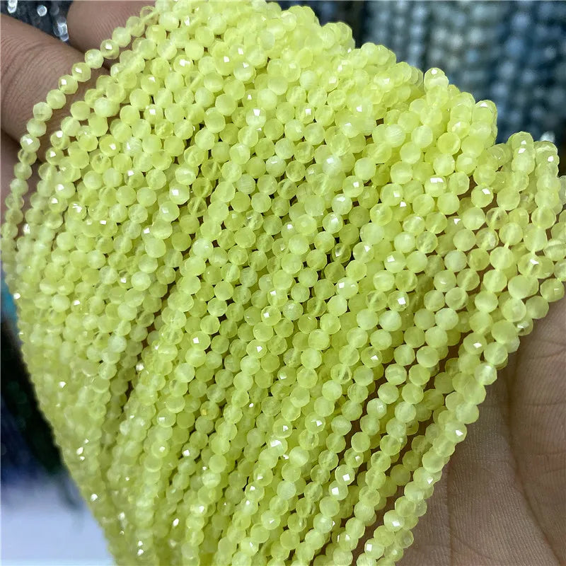 2025 New 2mm 3mm Natural Stone Beads Blue Quartzs Crystal Turquois Aquamarines Beads For Beadwork DIY Bracelet Accessories 38CM