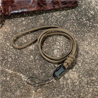 Multi-function Paracord Survival neckband lanyard ID card gym neckband phone with Knife Flashlight USB ID holder DIY neckband