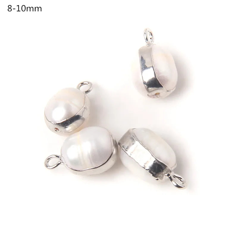 Hot Sale Irregular Shape Natural Pearls Pendant Freshwater Pearl Charms For Fine Jewelry Making Bracelet  DIY Necklaces 2pcs/lot