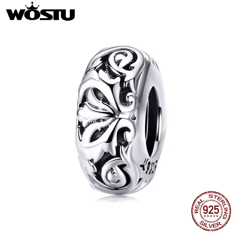WOSTU Authentic 925 Sterling Silver Hot Sale Endless Love Charm Pendant Fit Bracelet Women Party Fashion DIY Jewelry Gift Making
