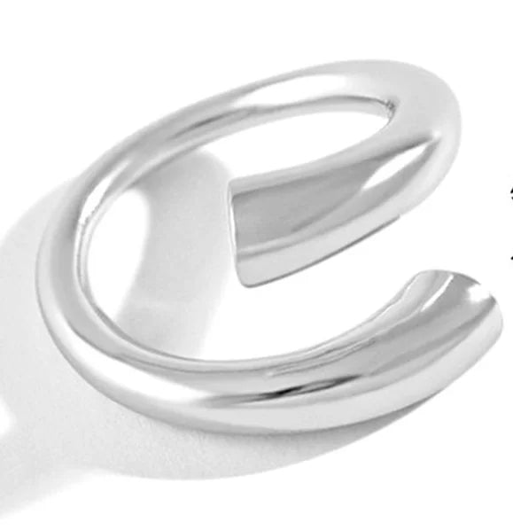 925 Sterling Silver Smooth Rings For Women hollow out chain Jewelry Beautiful Finger Open Rings For Party Birthday Gift