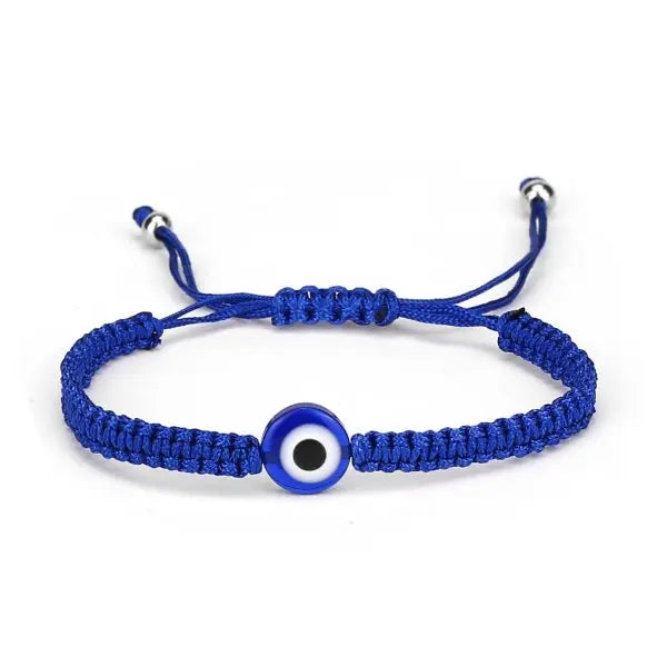 Bracelet porte-bonheur œil bleu, breloque œil protecteur, fil rouge, bracelet d'amitié pour couple, femme et homme, bijou fait main, cadeau porte-bonheur