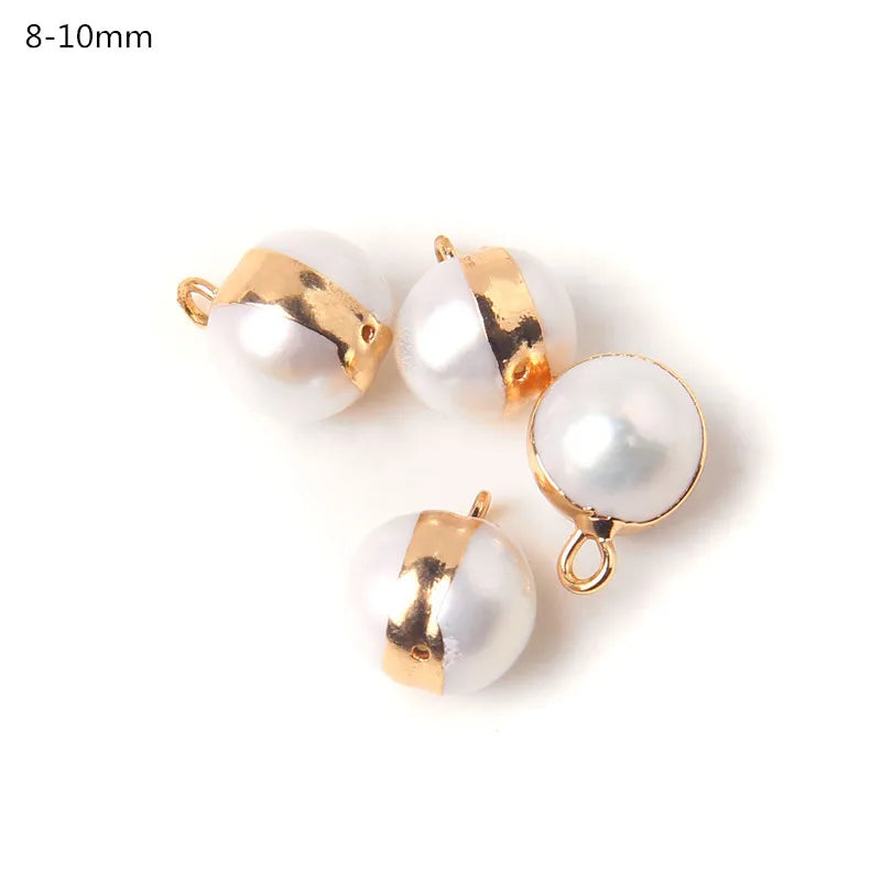 Hot Sale Irregular Shape Natural Pearls Pendant Freshwater Pearl Charms For Fine Jewelry Making Bracelet  DIY Necklaces 2pcs/lot
