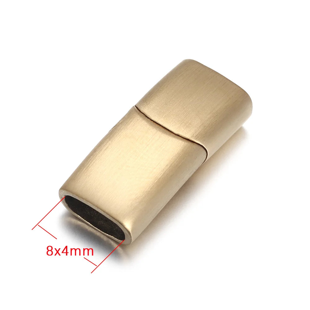 Stainless Steel Magnetic Clasp 12*6mm Hole Bracelet Magnet Clasp DIY Accessories Leather Jewelry Making Finding Supplies