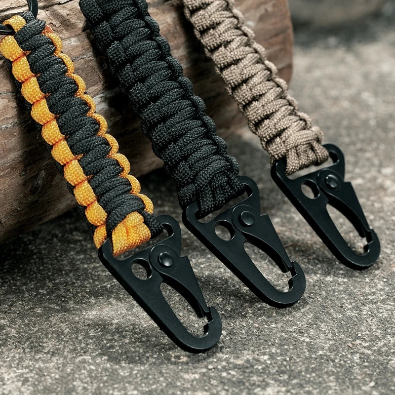 MKENDN Carabiner Umbrella Rope Keychain Outdoor Camping Climbing Tactical Survival Tool Eagle beak Snap Clip Lock Buckle Hook