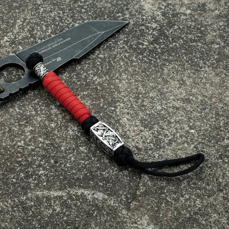 New Viking Norse Pirates Rune Amulet Paracord Lanyard Keychain With The Selected Knife Bead Sword Lanyard Handmade Jewelry Gift