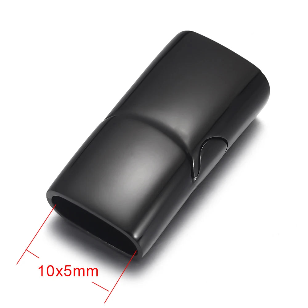 Stainless Steel Magnetic Clasp 12*6mm Hole Bracelet Magnet Clasp DIY Accessories Leather Jewelry Making Finding Supplies
