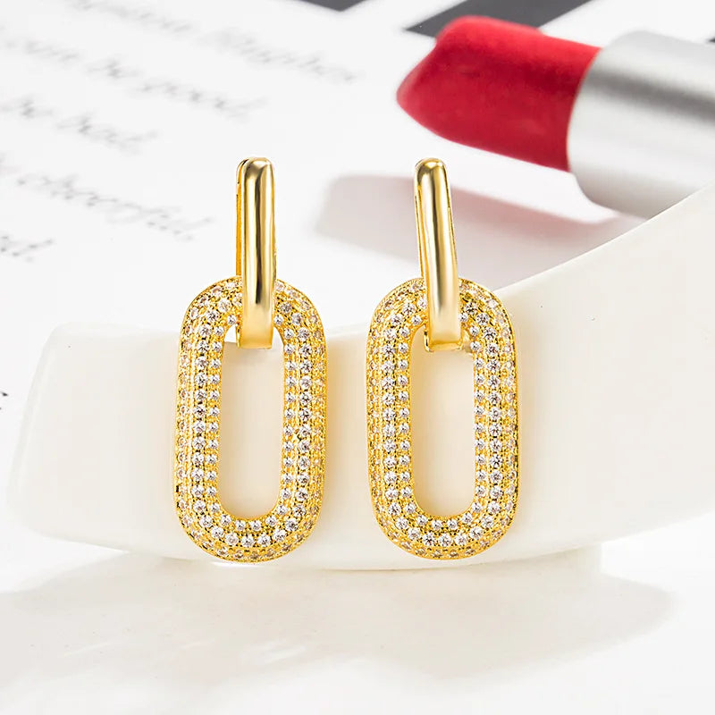 Real 14K Gold Jewelry Earring Women Fine Aros Mujer Oreja Pink Earrings for Women Orecchini 14 K Yellow Gold Bizuteria Jewelry