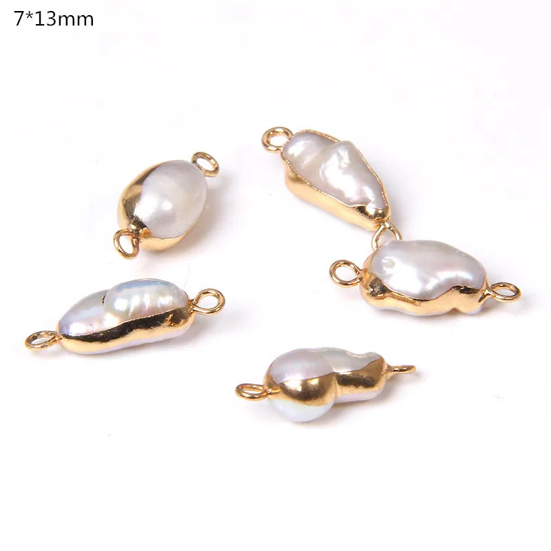 Hot Sale Irregular Shape Natural Pearls Pendant Freshwater Pearl Charms For Fine Jewelry Making Bracelet  DIY Necklaces 2pcs/lot