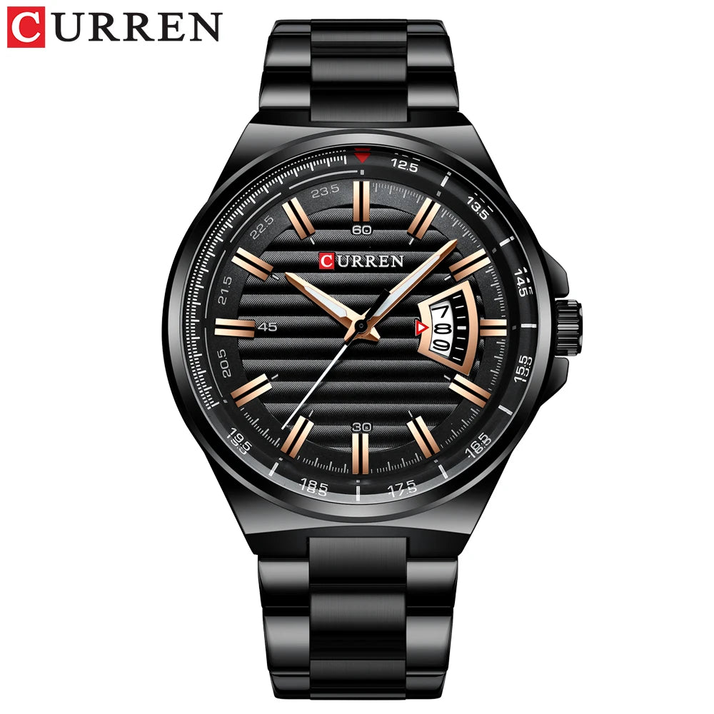 CURREN New Men Business Watch Full Steel Quartz Top Brand Luxury Sports Waterproof Casual Male Wristwatch Relogio Masculino