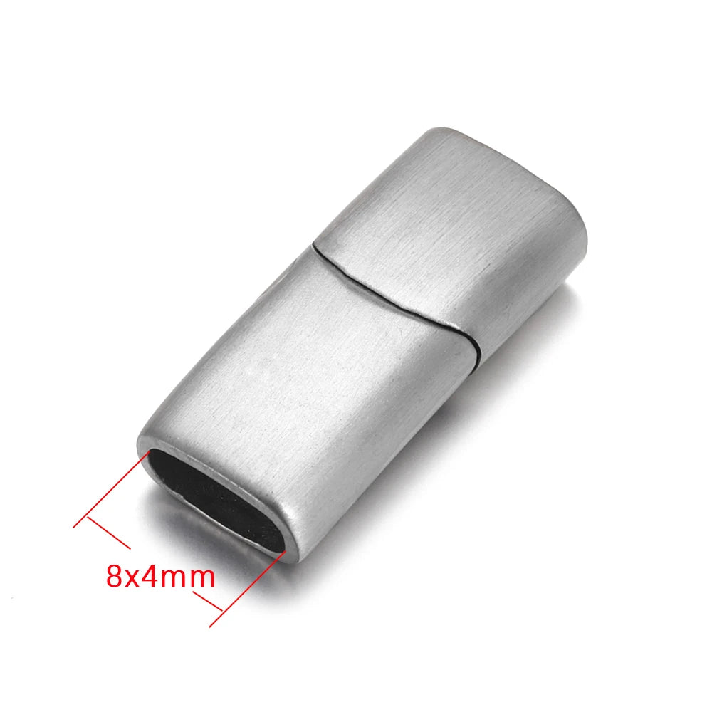 Stainless Steel Magnetic Clasp 12*6mm Hole Bracelet Magnet Clasp DIY Accessories Leather Jewelry Making Finding Supplies
