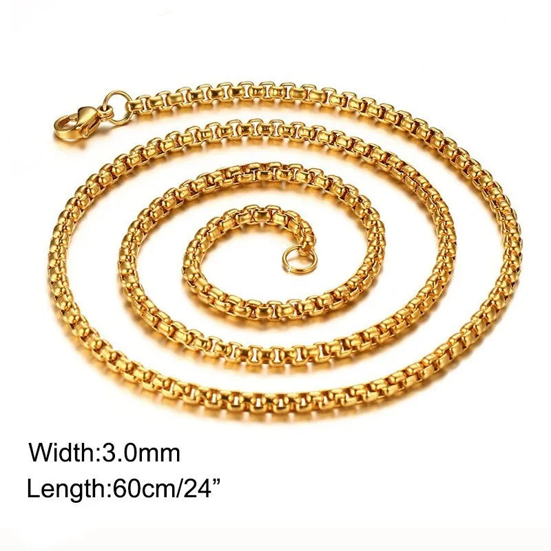 Vnox Mens Punk Trident Necklace Black Gold Color Stainless Steel Statement Pendant Gifts for Him Hip Hop Jewelry - Madeinsea©