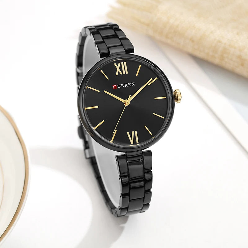 CURREN Women Watch Fashion Luxury Watch Reloj Mujer Stainless Steel  Female Clock Quartz Bracelet Wrist Watch Clock Gift