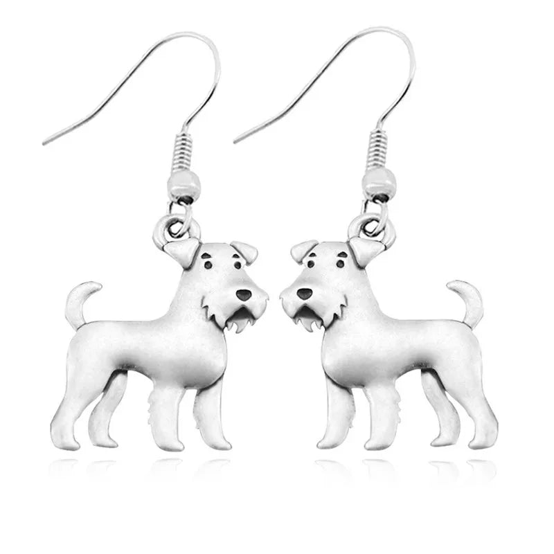 Vintage 3D Schnauzer -Airedale Earring Bohomian Dog Earings Fashion Jewelry Drop Earrings For Women Pendientes Best Friend Gifts