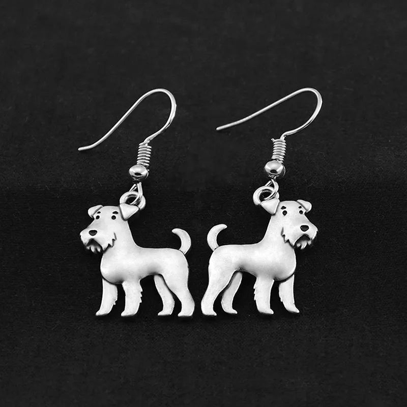 Vintage 3D Schnauzer -Airedale Earring Bohomian Dog Earings Fashion Jewelry Drop Earrings For Women Pendientes Best Friend Gifts