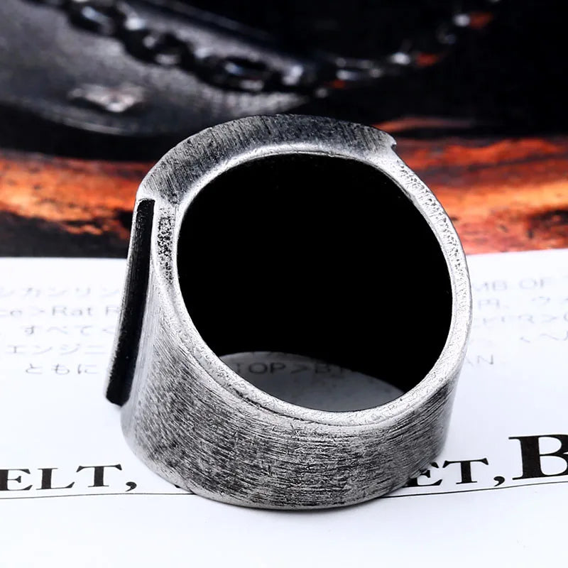 Beier new store 316L Stainless Steel viking Triangle graphics fashion men's ring High quality vintage ring LLBR8-543R
