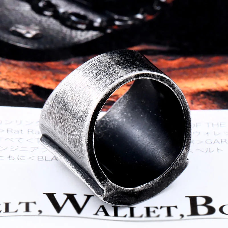 Beier new store 316L Stainless Steel viking Triangle graphics fashion men's ring High quality vintage ring LLBR8-543R