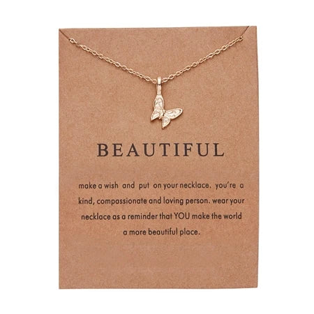 Fashion Elegant Animal Necklace Elephant Dragonfly Butterfly Flower Necklaces Vintage Necklace Pendant Charm Women Friend Gift