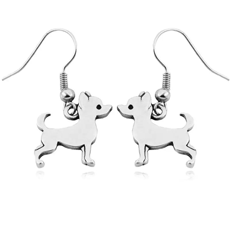 New Vintage Hippie Tiny Chihuahua Drop Earring Boho Dog Big Earrings For Women Brinco Earings Fashion Jewelry Pendientes Mujer