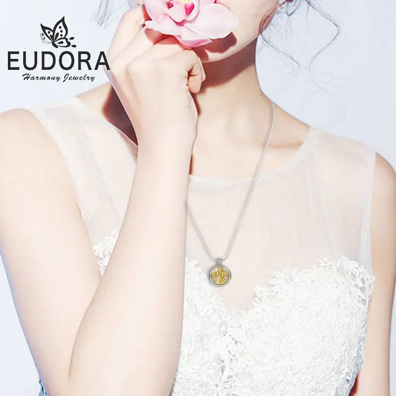 Eudora Copper Perfume Essential Oil Diffuser Necklace Aromatherapy Diffuser Locke Pendants Healing Jewelry Gift