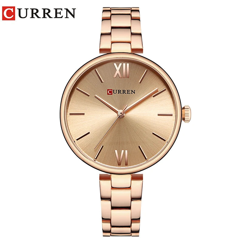 CURREN Women Watch Fashion Luxury Watch Reloj Mujer Stainless Steel  Female Clock Quartz Bracelet Wrist Watch Clock Gift